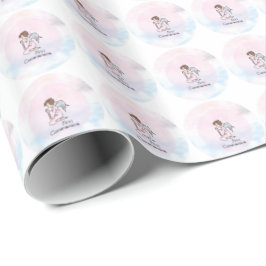Flicka, första kommunionängel presentpapper