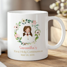 Flicka Första Nattvarden Favor Minnessgåva Religiö Kaffemugg