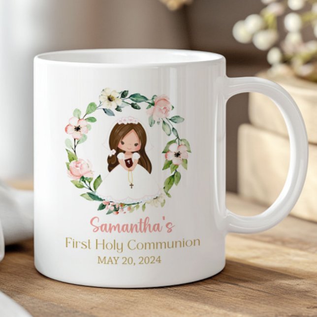 Flicka Första Nattvarden Favor Minnessgåva Religiö Kaffemugg (Skapare uppladdad)