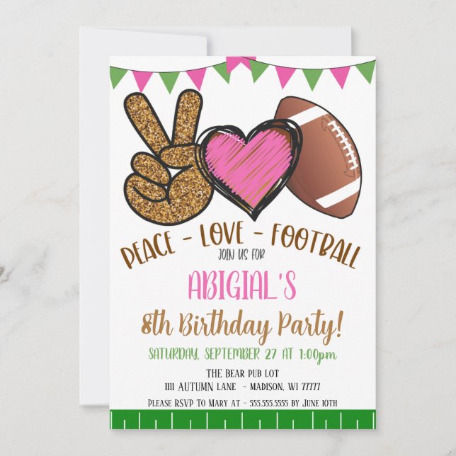 Flicka Fotboll Inbjudan (Framsida)