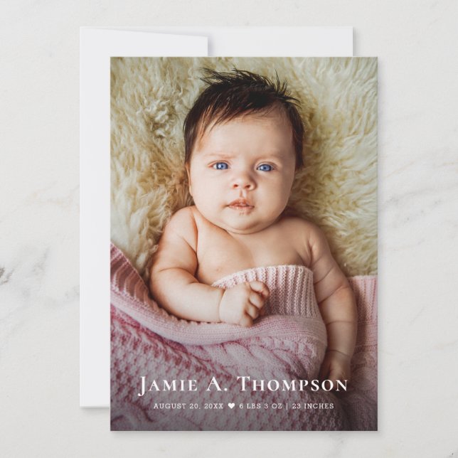 Flicka Foton - tack för din hjärtliga moderna föde Meddelande (Framsida)