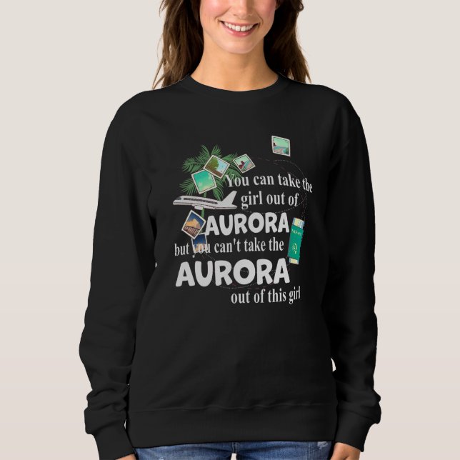 Flicka Från Aurora   Patriotisk Stolt Flicka Från  T Shirt (Framsida)