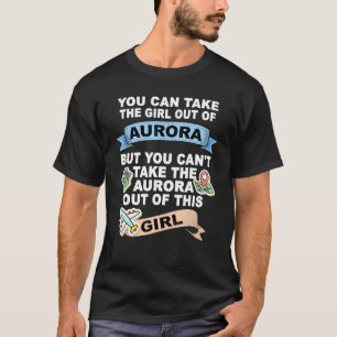 Flicka Från Aurora Stad T Shirt
