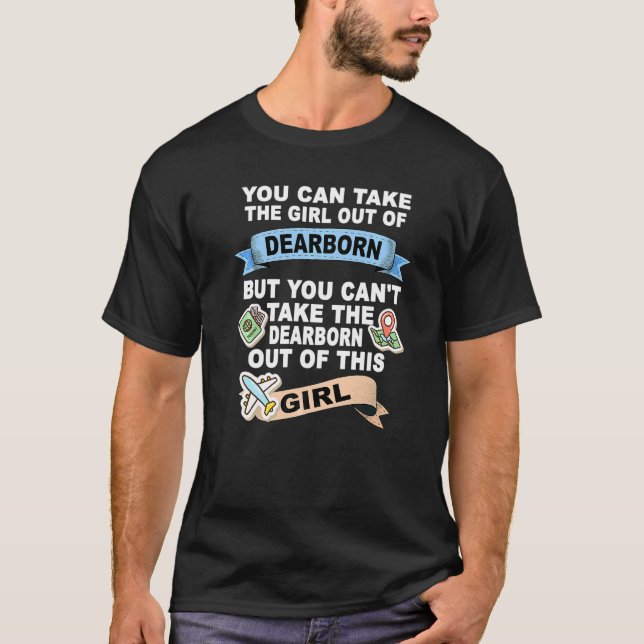 Flicka från Dearborn City   T Shirt (Framsida)