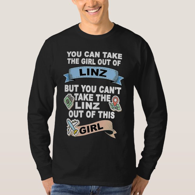 Flicka från Linz  Omlokalisering från Linz T Shirt (Framsida)