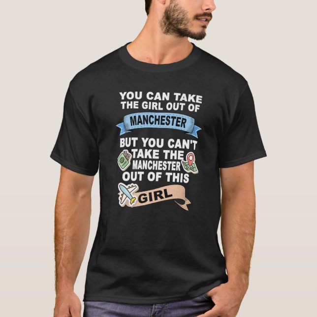 Flicka från Manchester-omlokalisering från Manches T Shirt (Framsida)
