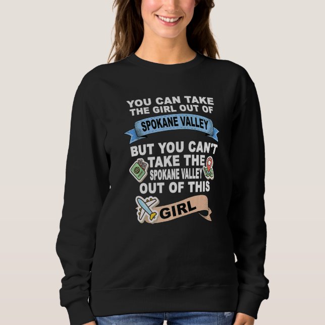 Flicka från Spokane Valley City T Shirt (Framsida)