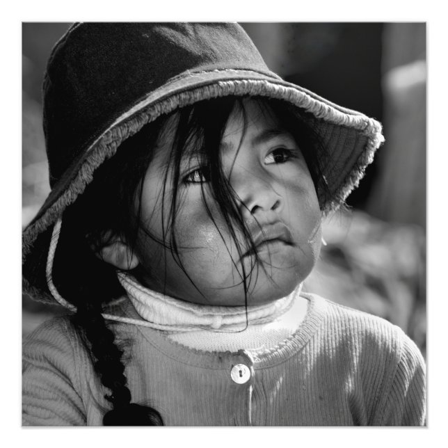 Flicka från Titicaca 2 Fototryck (Framsidan)
