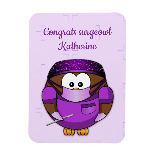 flicka från uggla magnet (Vertikal)