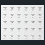 Flicka galen bröllopsfest namndatum enkel mini presentpapper<br><div class="desc">vacker design</div>