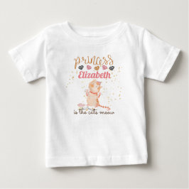 Flicka-gåvor 1:a födelsedag Princess Cats T Shirt