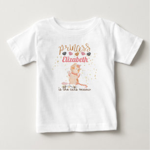 Flicka-gåvor 1:a födelsedag Princess Cats T Shirt