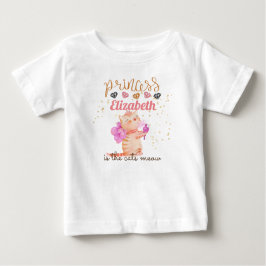 Flicka-gåvor 1:a födelsedag Princess Cats T Shirt