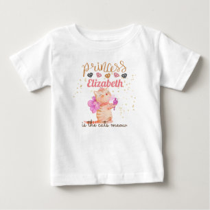 Flicka-gåvor 1:a födelsedag Princess Cats T Shirt