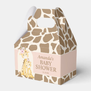 Flicka Giraff Baby Shower Gavel Box Presentaskar