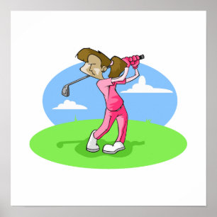 flicka golfer poster