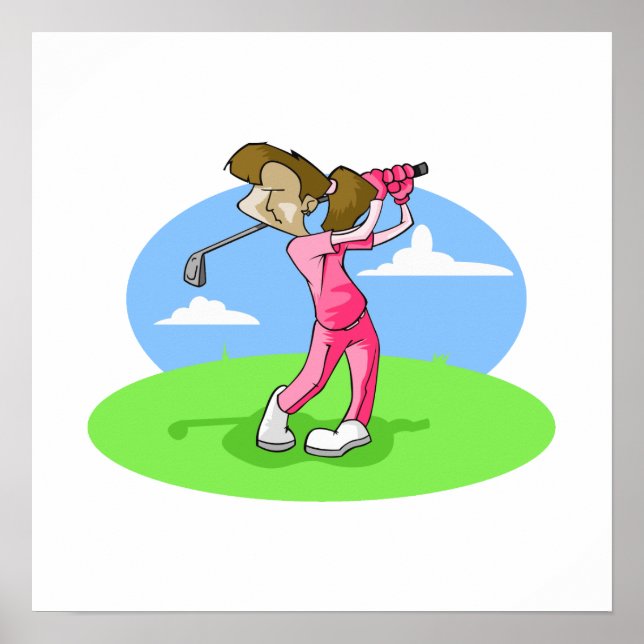 flicka golfer poster (Framsidan)