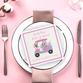 Flicka Golfing Elephant & Monkey Shower Pappersservett