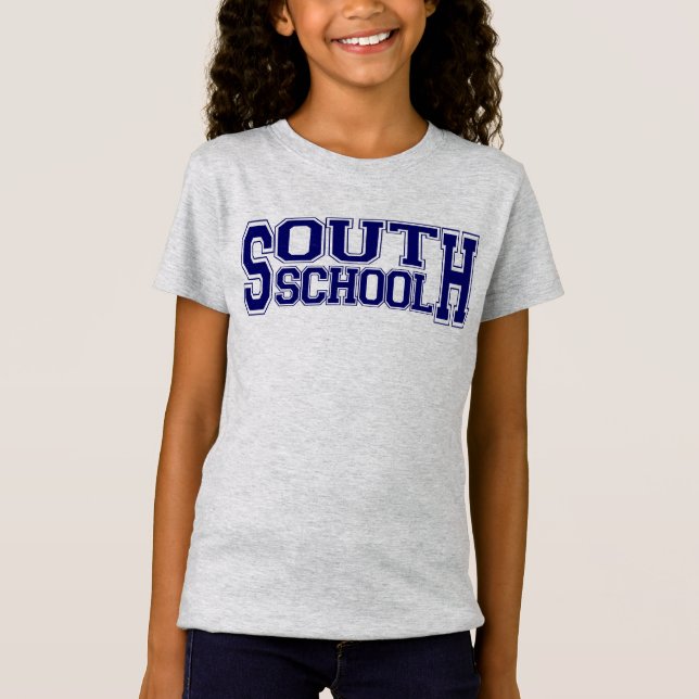 Flicka grå färgsöder skolar universitetar (LILLA T Shirt (Framsida)