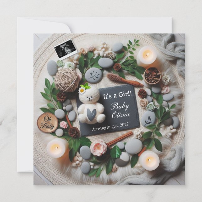 Flicka Gravid Meddelande om Social Media (Framsida)