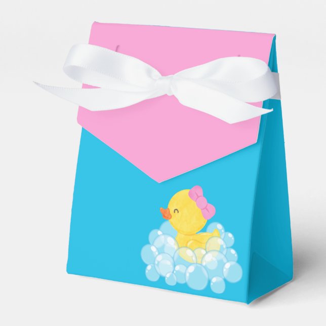 Flicka Gummi Anka Baby Shower Godis Presentaskar (Framsidan Sidan)