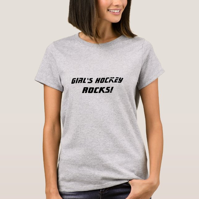 Flicka hockeySTENAR! T-shirt (Framsida)