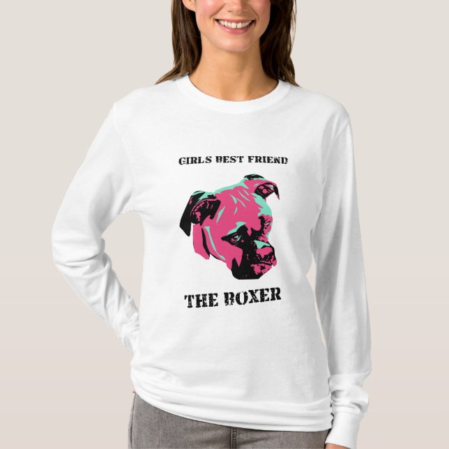 Flicka Hoodie för bästa vänboxare Tee Shirt (Framsida)