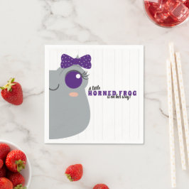 Flicka Horned Frog Lila Baby Shower Pappersservett