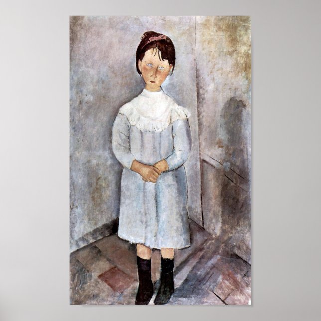 Flicka i blått, Modigliani Poster (Framsidan)