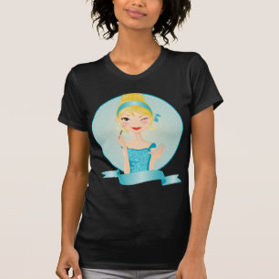 Flicka i blått tee