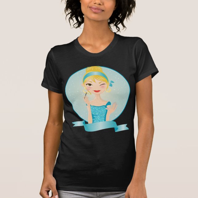 Flicka i blått tee (Framsida)