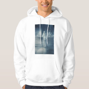 Flicka i en pub 1995 sweatshirt med luva