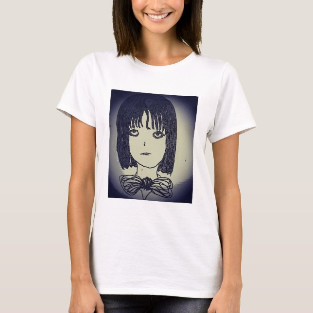 flicka i evighetslandet, manga anime teckning t shirt (Framsida)