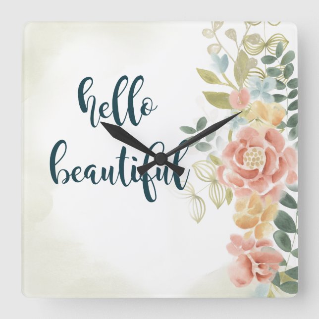 Flicka I Fyrkantig Klocka (Framsida)