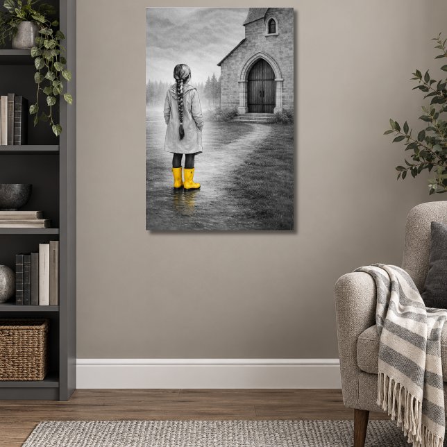 Flicka i gula stövlar poster (Skapare uppladdad)