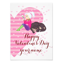 Flicka i kärlek fototryck