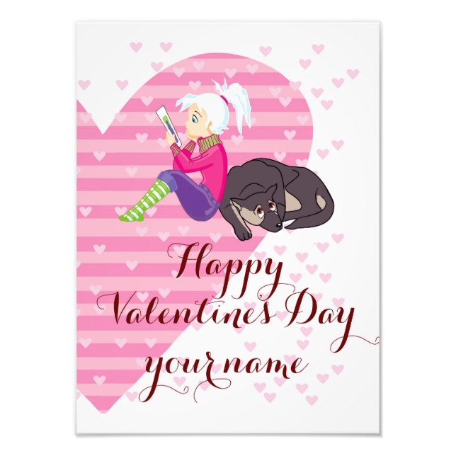 Flicka i kärlek fototryck (Framsidan)