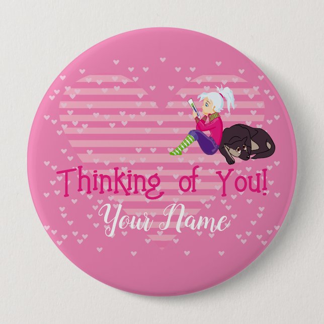 Flicka i kärlek knapp (Framsida)