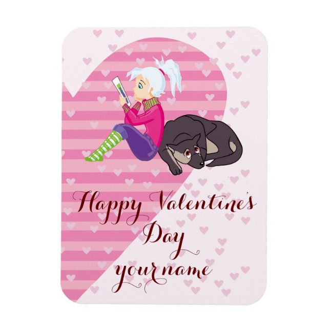 Flicka i kärlek magnet (Vertikal)