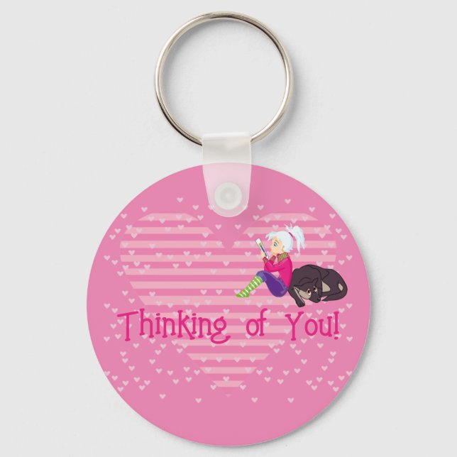 Flicka i kärlek nyckelring (Framsida)