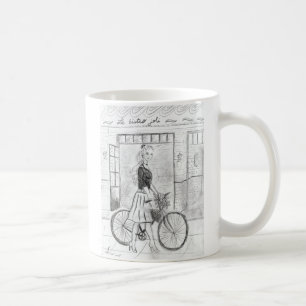 flicka i Paris Kaffemugg
