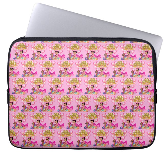 FLICKA i ROSA Laptop Fodral (Framsidan)