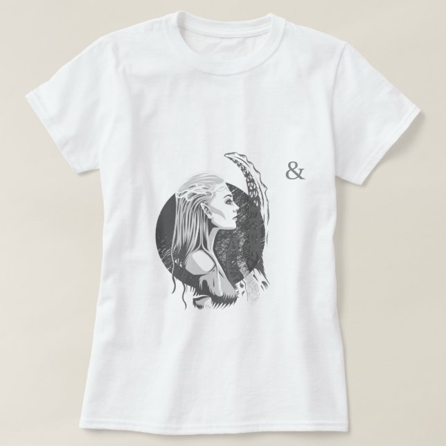 flicka i rött t shirt (Design framsida)