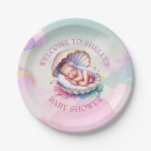 Flicka i Seashell Baby Shower Big Sister som ska v