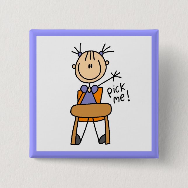 Flicka i skolan knapp (Framsida)