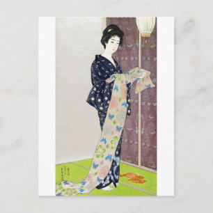 Flicka i sommar kostym, Goyō Hashiguchi Vykort