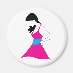 Flicka i Sundress Magnet