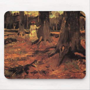 Flicka i vitt i skogen av Vincent van Gogh Musmatta