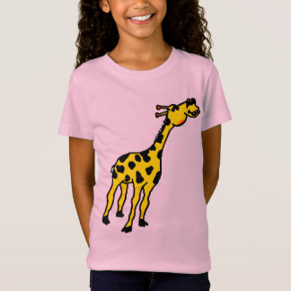flicka inpassad T-shirt. för giraff Tee