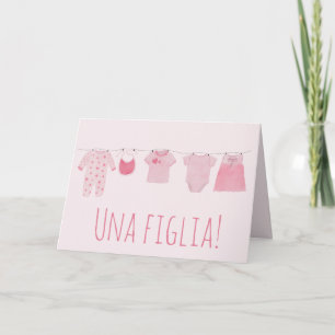 Flicka italienska grattisar kort